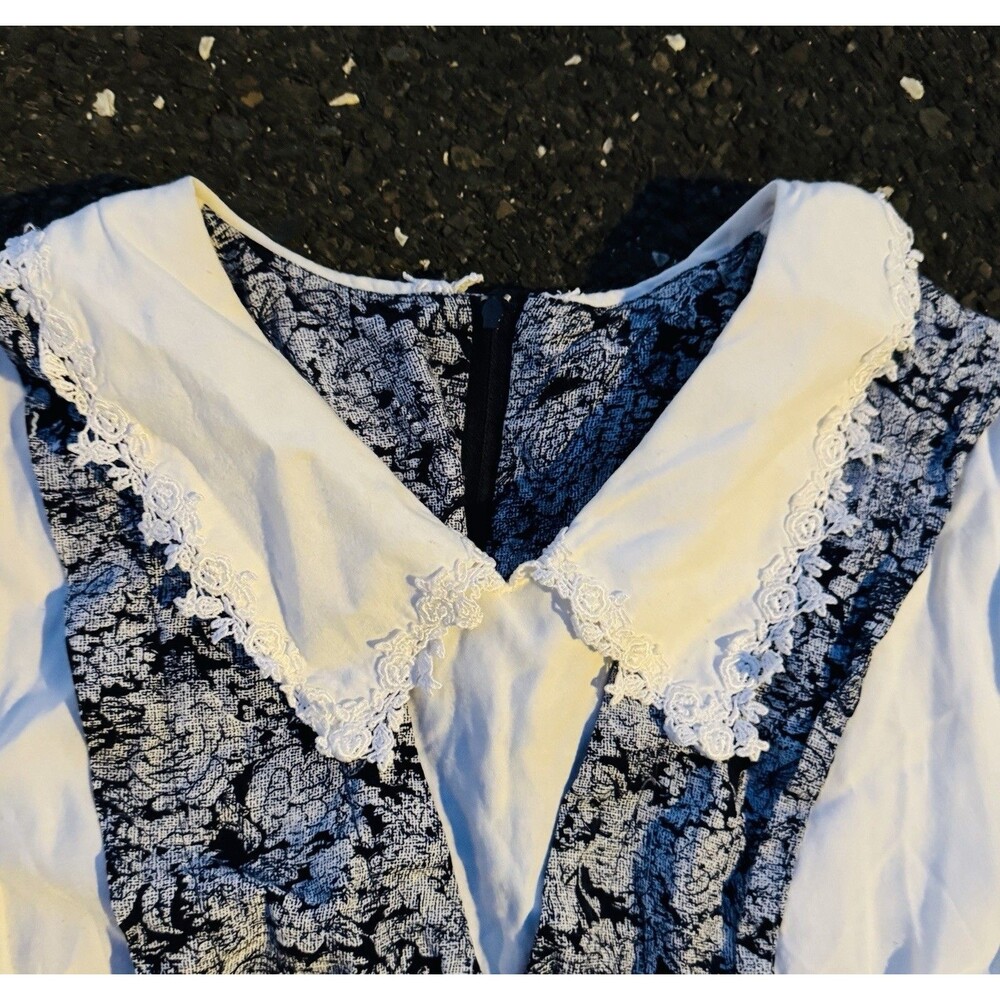 Handmade Vintage Style Folk Jumpsuit Set Prairie Cottagecore Wide Leg Outfit - Picture 3 of 10